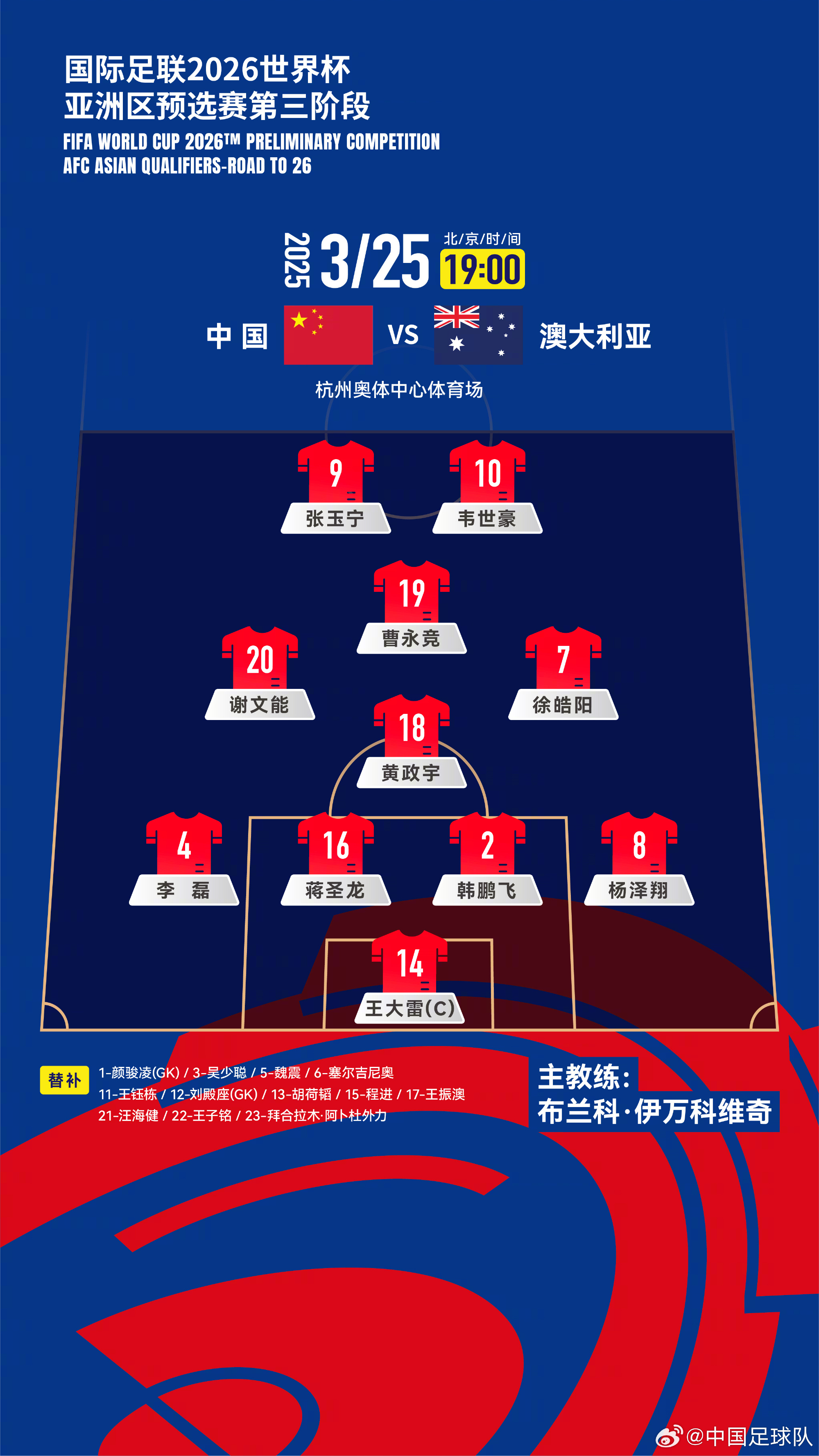  遭伊萬詬病！國足首發(fā)11人聯(lián)賽出場：僅4人鐵主力，楊澤翔0出場
