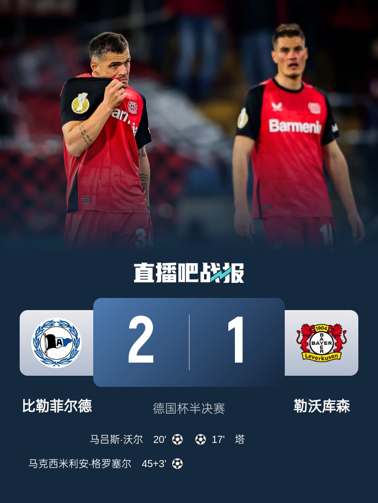  比勒菲爾德是史上第4支晉級(jí)德國(guó)杯決賽的德丙球隊(duì)，此前3隊(duì)未奪冠